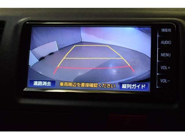 バックガイドモニターで、後方を確認しながら安心して駐車することができます。運転初心者も熟練者も必須の機能ですよ！