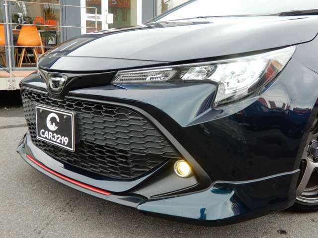 TRD製のフロントスポイラーを装着！フロントフェイスが引き締まりますね♪