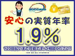 新車・未使用車の金利がなんと1.9％~！