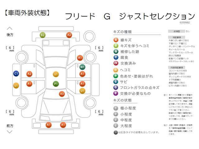 【車両検査証明書】クルマに詳しくない方にも安心していただけるよう点数表記しております！（総合評価→11段階評価、内装・外装→5段階評価）定期的に第三者機関によるチェックも実施しています♪