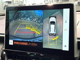 【パノラミックビューモニター】専用のカメラにより、上から見下ろしたような視点で360度クルマの周囲を確認することができます☆死角部分も確認しやすく、狭い場所での切り返しや駐車もスムーズに行えます。