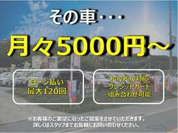 ローン払い最大120回まで対応！お客様に最適な購入方法をご提案します！