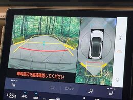 【パノラミックビューモニター】専用のカメラにより、上から見下ろしたような視点で360度クルマの周囲を確認することができます☆死角部分も確認しやすく、狭い場所での切り返しや駐車もスムーズに行えます。