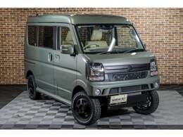エブリィワゴンPZターボ4WD！新色アイビーグリーンメタリック　リフトアップ　タイヤホイール新品装着　車両の詳細は画像コメントをご覧ください。