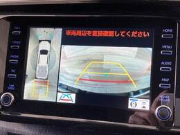 【パノラミックビューモニター】を装備しております。全周囲カメラで危険察知。狭い駐車場でも安心して駐車できますね。