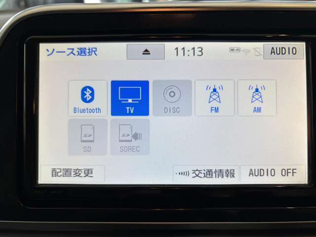 Bluetooth接続可能なナビ。TVは勿論DVD・BD再生も可能です。バックギアに入れると360°カメラ＆バックモニターも！