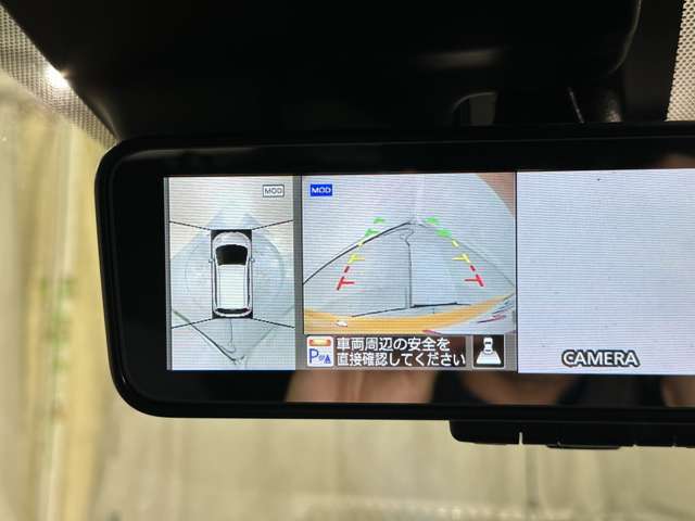 バックモニター搭載しています。全周囲カメラ（アラウンドビューモニター）搭載車です。