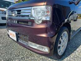 ヘッドランプ左右磨き済み。キレイになりましたよ！！