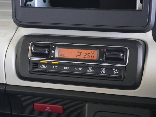 【オートエアコン】お好みの温度に設定すれば自動で風量や吹き出し位置などを調節してくれます。スズキ自販島根ではエアコンは納車時に点検・整備して納車いたします。