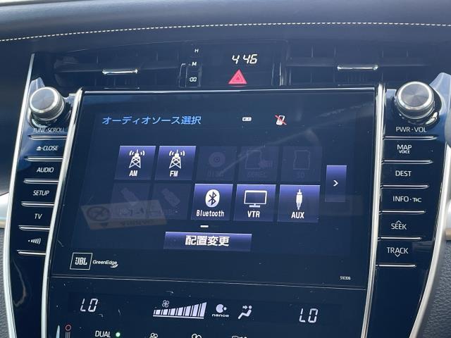 JBLサウンド対応の9.2型純正SDナビが付いています♪フルセグTV・全方位カメラ・BD/DVD/CD・Bluetoothに対応しています♪