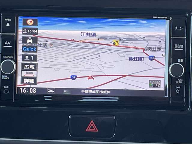 見やすい純正ナビ、操作もスムーズです。TVも高画質、音楽も高音質で楽しめます。楽しいドライブを！