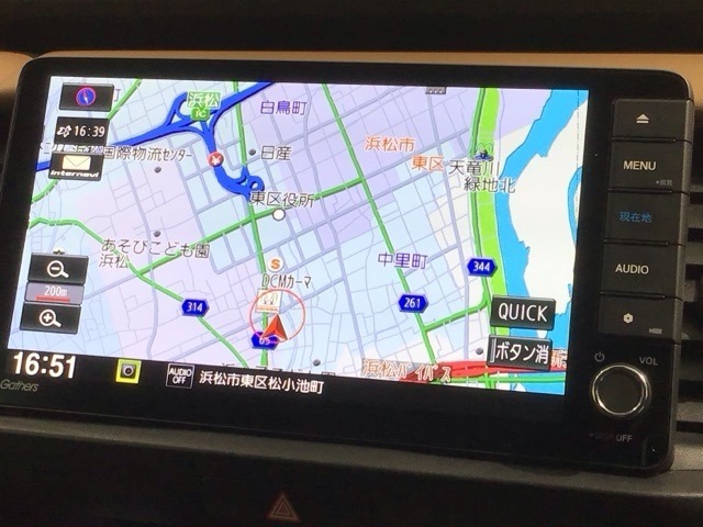 ギャザズナビ搭載です。知らない道も安心ですね！