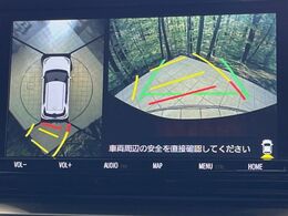 【パノラマモニター】専用のカメラにより、上から見下ろしたような視点で360度クルマの周囲を確認することができます☆死角部分も確認しやすく、狭い場所での切り返しや駐車もスムーズに行えます。