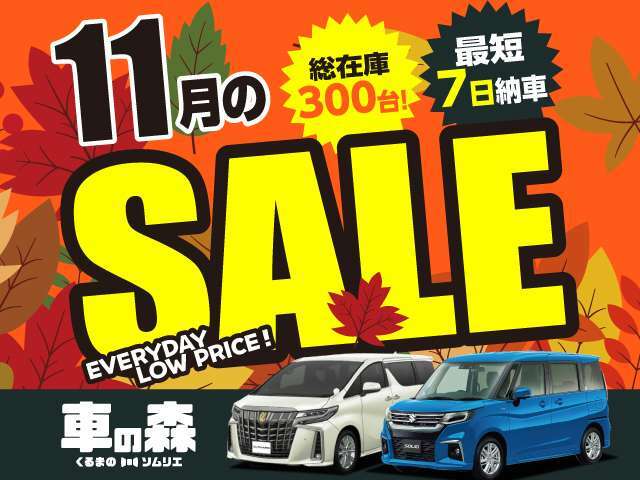 期間限定セール開催中です♪期間限定のお買い得車両をご用意しておりますので、お気軽にお問い合わせください★