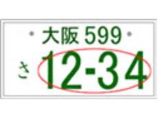 お好きなナンバープレートをお選びいただけます。誕生日・記念日・ラッキーナンバー等ご自分で選んでください！！※ナンバーによって抽選になる番号や、一部ご希望に添えない番号がございます。