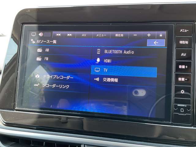 オーディオシステムは、ラジオ、TV、Bluetoothオーディオ、HDMI接続、ドライブレコーダー再生が出来ます。