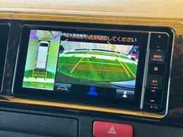 【パノラミックビューモニター】を装備しております。全周囲カメラで危険察知。狭い駐車場でも安心して駐車できますね。