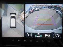 お車を上から見下ろしたような視点で駐車できる便利な全方位モニターも装備しています！