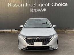 ノートオーラの正面からの画像です。当店は全車　整備・保証付なので安心してご検討頂けます。次の画像でもお待ちしております。