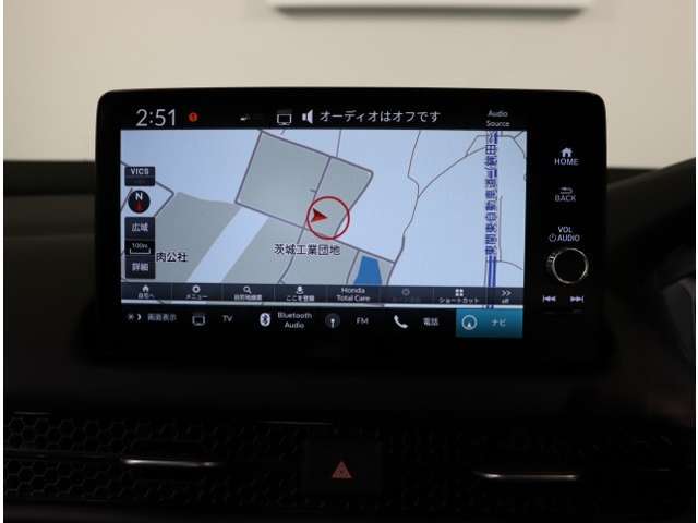 ホンダ純正メモリーナビ付なので、迷わず目的地まで安心。