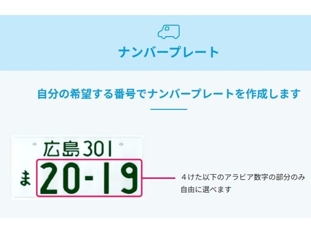 4けた以下のアラビア数字の部分のみ自由に選べます