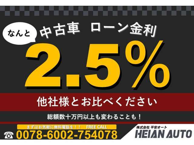 ◆新車2.2％・中古2.5％ローン低金利キャンペーン実施中★★LINE、メール、電話にて簡単に仮審査可能★最短回答5分の簡単審査可能です★※審査状況により条件変更の場合あり