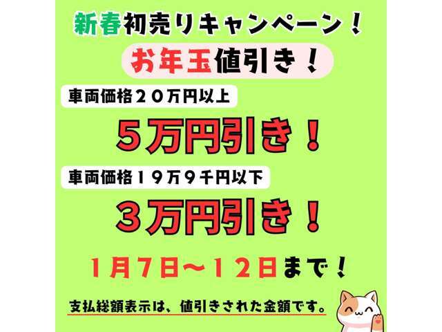 2025新春初売りキャンペーン！　キャンペーン価格にて掲載しております。