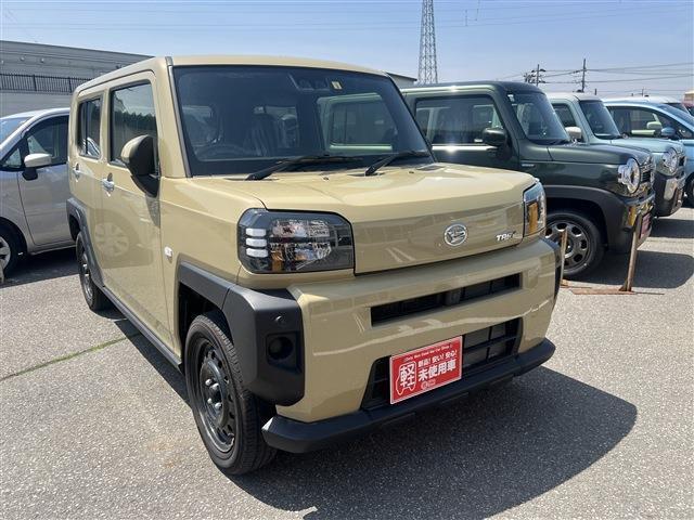 軽の看板が目印です！届出済 未使用車をお探しの方はこちらの看板を目印にお越しください。※似たような看板のお店がございますのでお間違えのないようご注意ください。