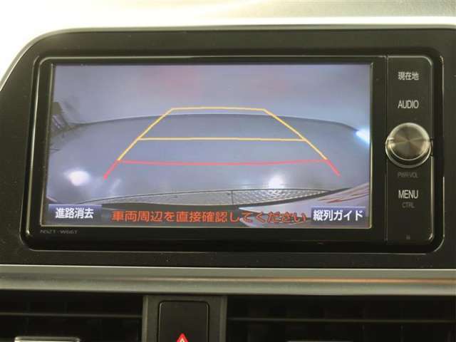 バックガイドモニターで、後方を確認しながら安心して駐車することができます。運転初心者も熟練者も必須の機能ですよ！