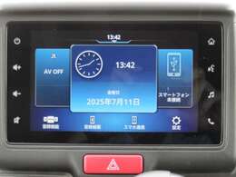 スズキ純正のディスプレイオーディオです。このオーディオも日産の中古車保証の対象となります。