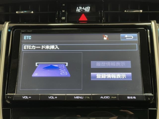 ナビ画面に連動したETCを装備しています。　過去に利用した利用料金も一目で分かって、とっても便利です。　ETCの抜き忘れ、挿し忘れも警告してくれるので安心ですね。
