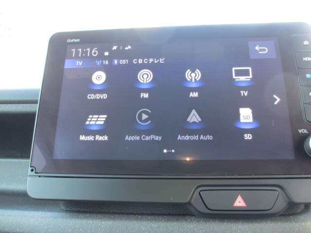 オーディオ各種。DVD/CD、フルセグTV、CD録音可能。Bluetoothオーディオも接続可能
