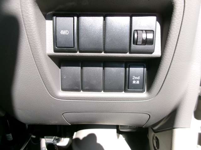 4WDスイッチはボタン式です