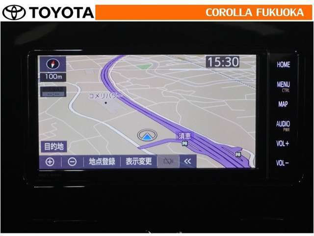 ナビゲーション付です、ナビがあるとやっぱり便利、スムーズに目的地近隣へ行けるのはとても安心します！