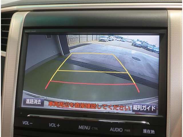バックガイドモニターで、後方を確認しながら安心して駐車することができます。運転初心者も熟練者も必須の機能ですよ！