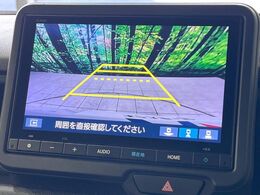 【バックカメラ】駐車時に後方がリアルタイム映像で確認できます。大型商業施設や立体駐車場での駐車時や、夜間のバック時に大活躍！運転スキルに関わらず、今や必須となった装備のひとつです！
