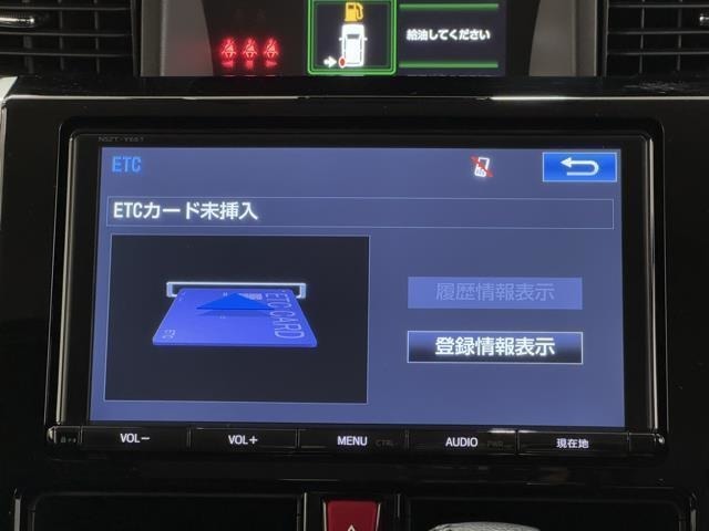 ナビ画面に連動したETCを装備しています。　過去に利用した利用料金も一目で分かって、とっても便利です。　ETCの抜き忘れ、挿し忘れも警告してくれるので安心ですね。