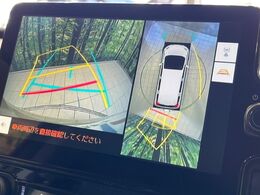 【パノラミックビューモニター】専用のカメラにより、上から見下ろしたような視点で360度クルマの周囲を確認することができます☆死角部分も確認しやすく、狭い場所での切り返しや駐車もスムーズに行えます。