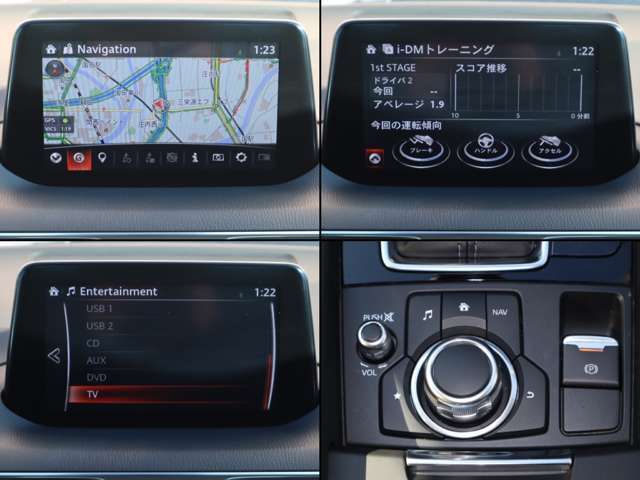 ナビやオーディオ、ご自身の運転記録やメンテナンスログを表示する「マツダコネクト」を搭載。人間工学に基づき、自然な位置に搭載されております。もちろんBluetooth等のオーディオにも対応しております。