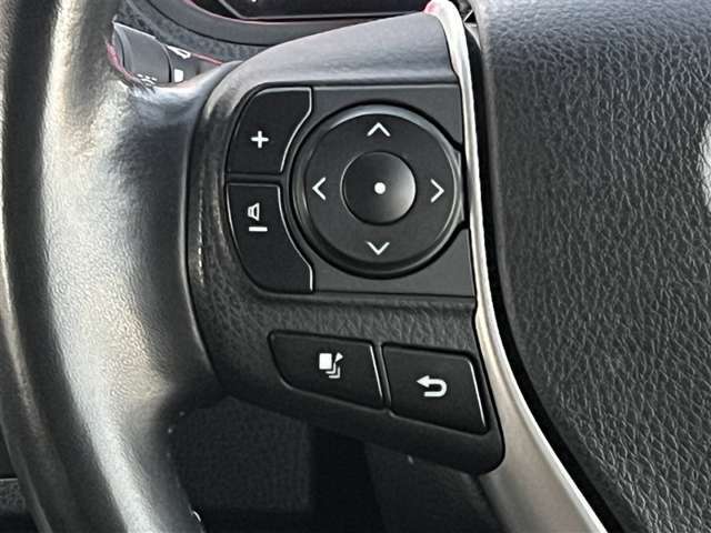 ステアリングスイッチ左側　メーター操作スイッチ、オーディオスイッチ。　前方から目を離すことなく操作できます！
