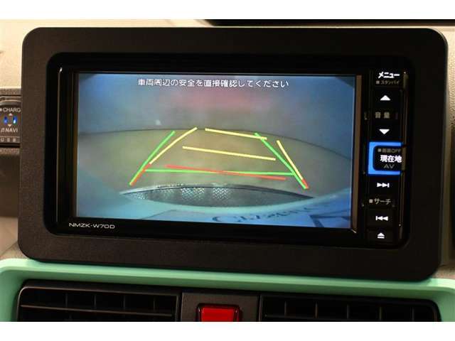 バックガイドモニターで後方の確認が出来て安心です。