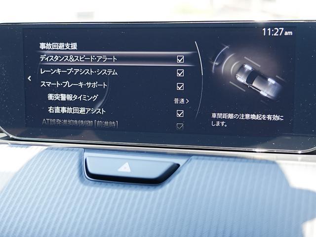 こちらのお車には先進安全装備が多数搭載されています。衝突被害を回避あるいは軽減するためのブレーキや、後方死角からの接近警報、車線逸脱を防止する警報装置など、詳しくはスタッフまでお尋ねください。
