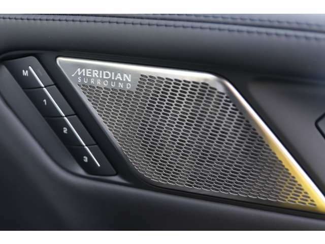 Meridianサラウンドサウンド。電気自動車の車内は静寂ですから、高音質のオーディオは必須アイテムです。