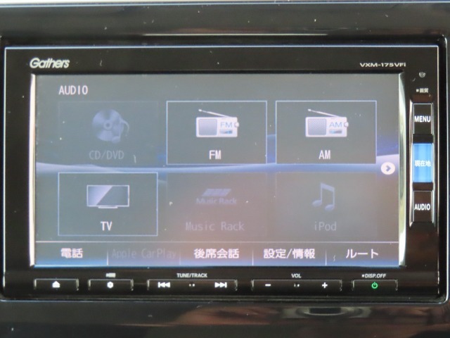 【 ホンダ純正ギャザズ・VXM-175VFi 】Bluetooth接続に対応しています。その他、TVやAM/FMラジオの視聴・CDやDVD再生・USB接続などが可能です。