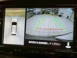 【アラウンドビューモニター】全周囲カメラで危険察知。狭い駐車場でも安心して駐車できますね。