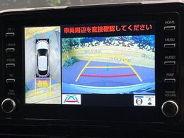 【パノラミックビューモニター】専用のカメラにより、上から見下ろしたような視点で360度クルマの周囲を確認することができます☆死角部分も確認しやすく、狭い場所での切り返しや駐車もスムーズに行えます。