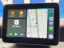 ●AppleCarPlay：スマホとの有線接続で、ナビ・オーディオ再生などスマホのアプリ機能が画面でも使える便利機能です！