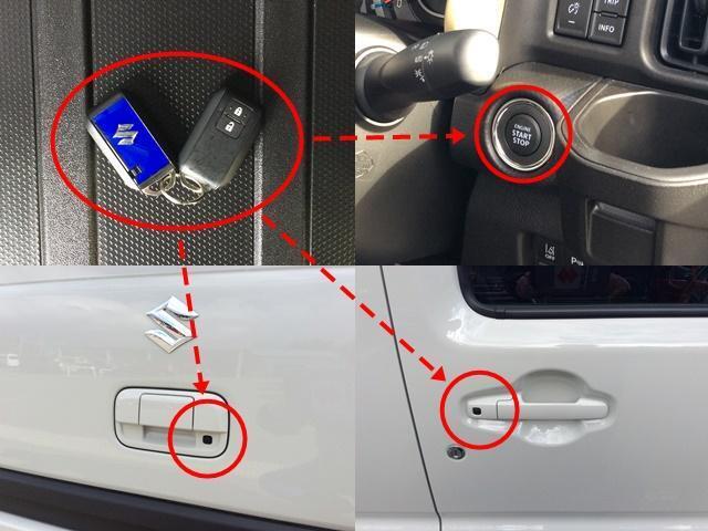スマートキーなので、バッグやポケットに入ったままでドアロックもエンジンスタートも楽々！