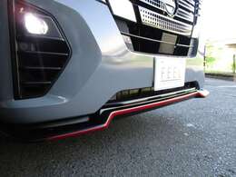 ハーツフロントフリッパーを艶消しベースでニスモレッドをアクセント！ステルスグレーのボディーカラーに映えます！！