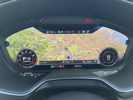 ●バーチャルコックピット『メーターパネル内に高解像度の液晶ディスプレイを配置。ディスプレイ内に地図が表示され、ナビゲーションの確認の際にドライバーは視線の移動を少なくすることができます。』